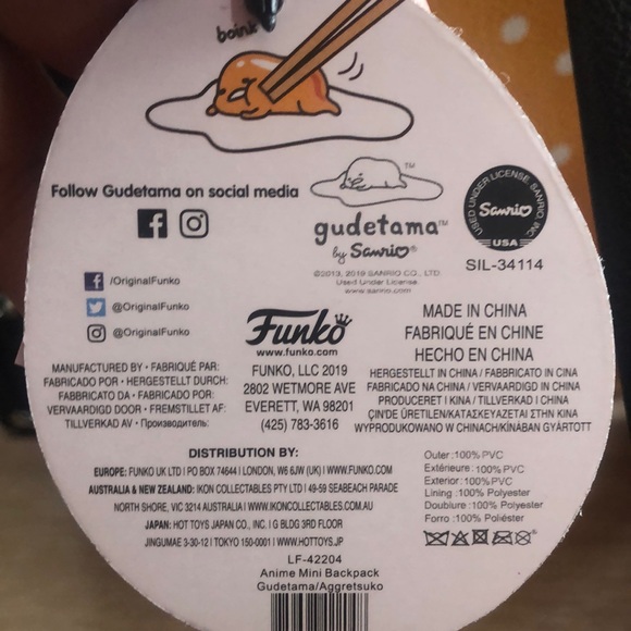 Funko Gudetama mini back pack new - Picture 4 of 4
